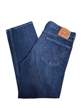 Levis 505 Regular Fit Jeans Size 36 x 30 - Dark Wash Blue Jeans